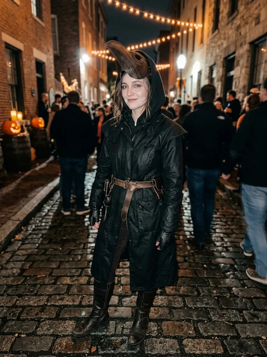 Plague Doctor Halloween Alley Portrait