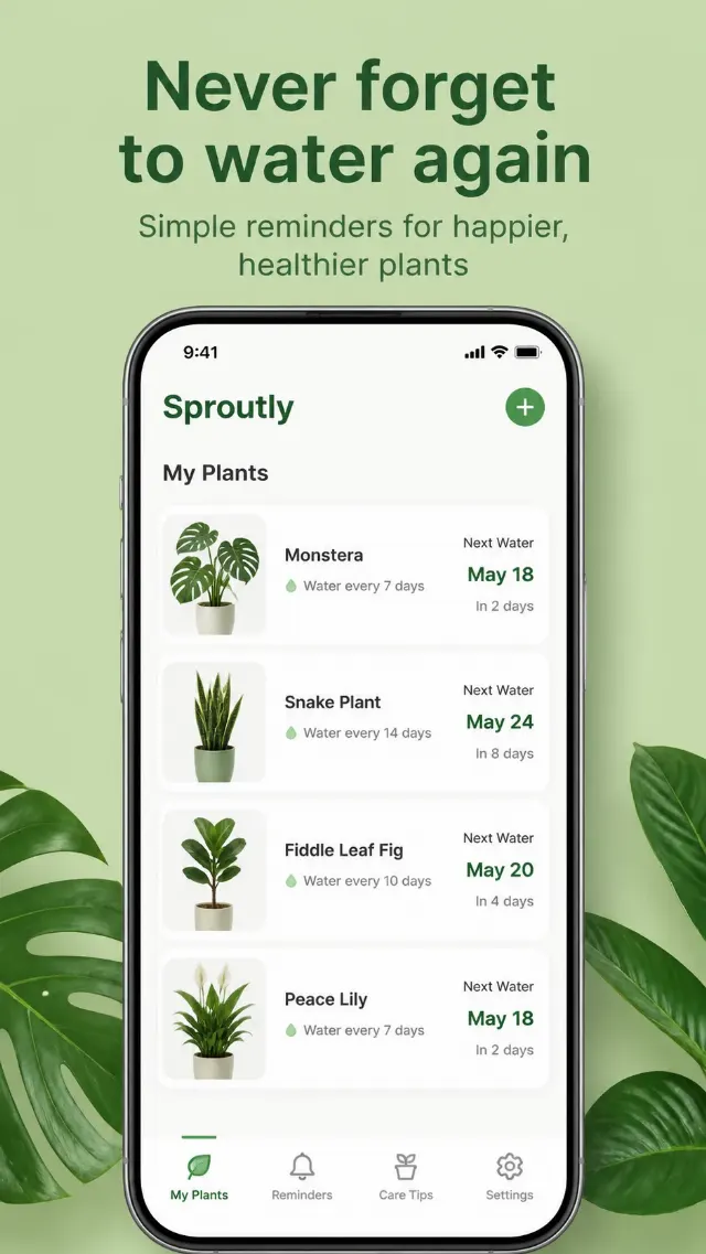 Plant Care App Store Screenshot
