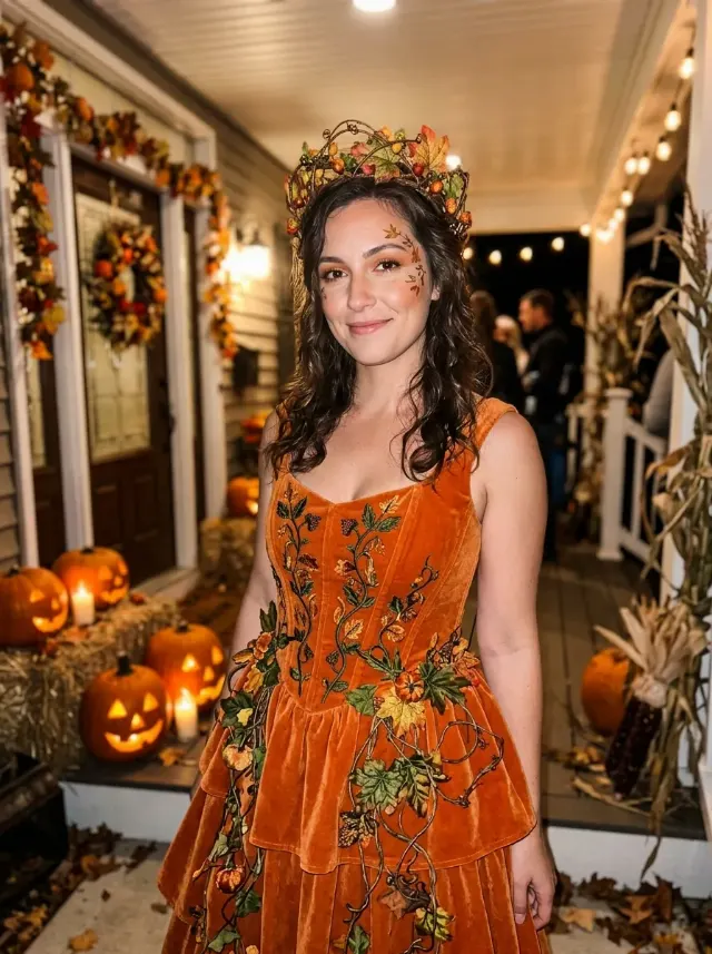 Pumpkin Queen Halloween Portrait