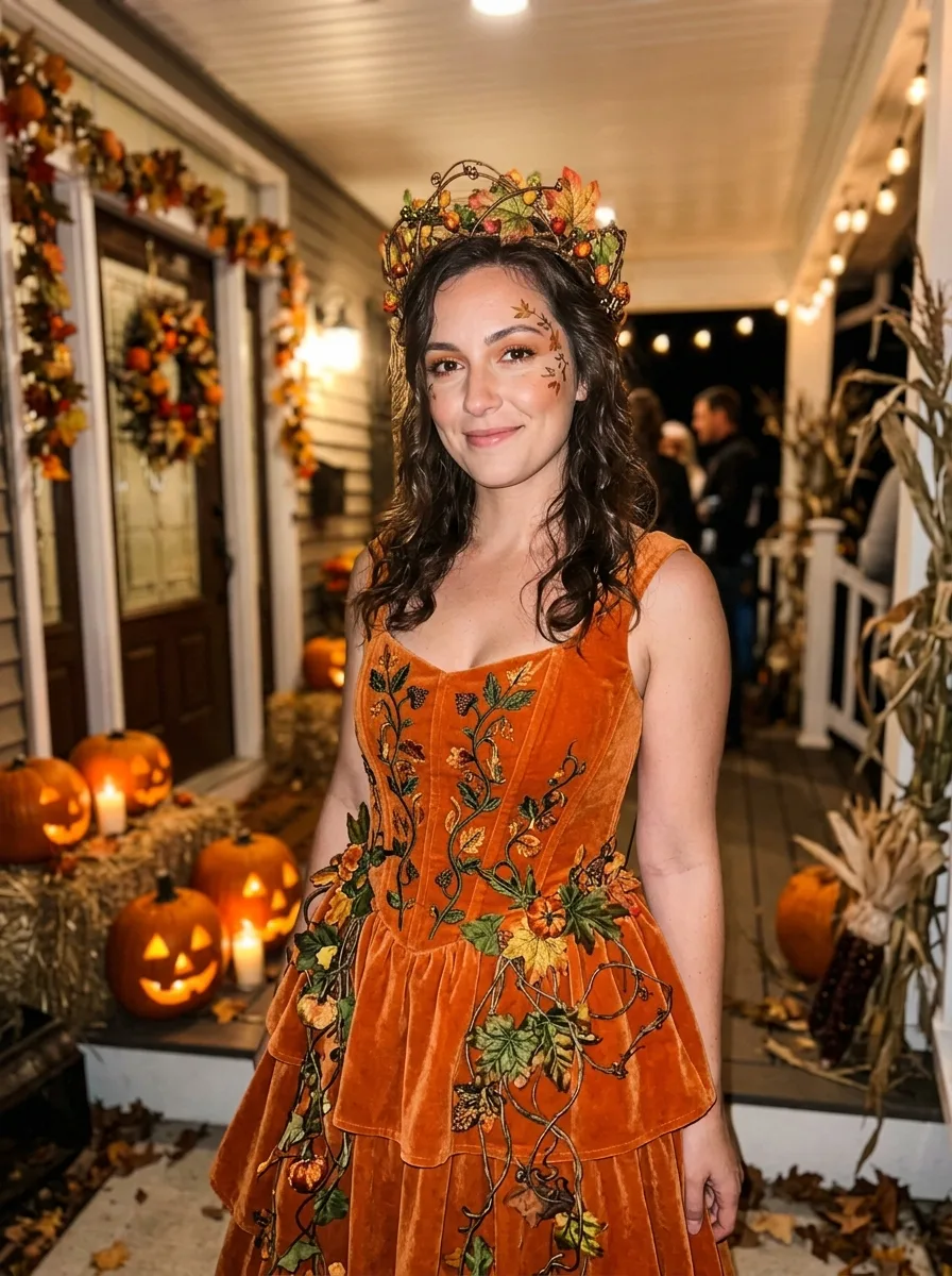 Pumpkin Queen Halloween Portrait