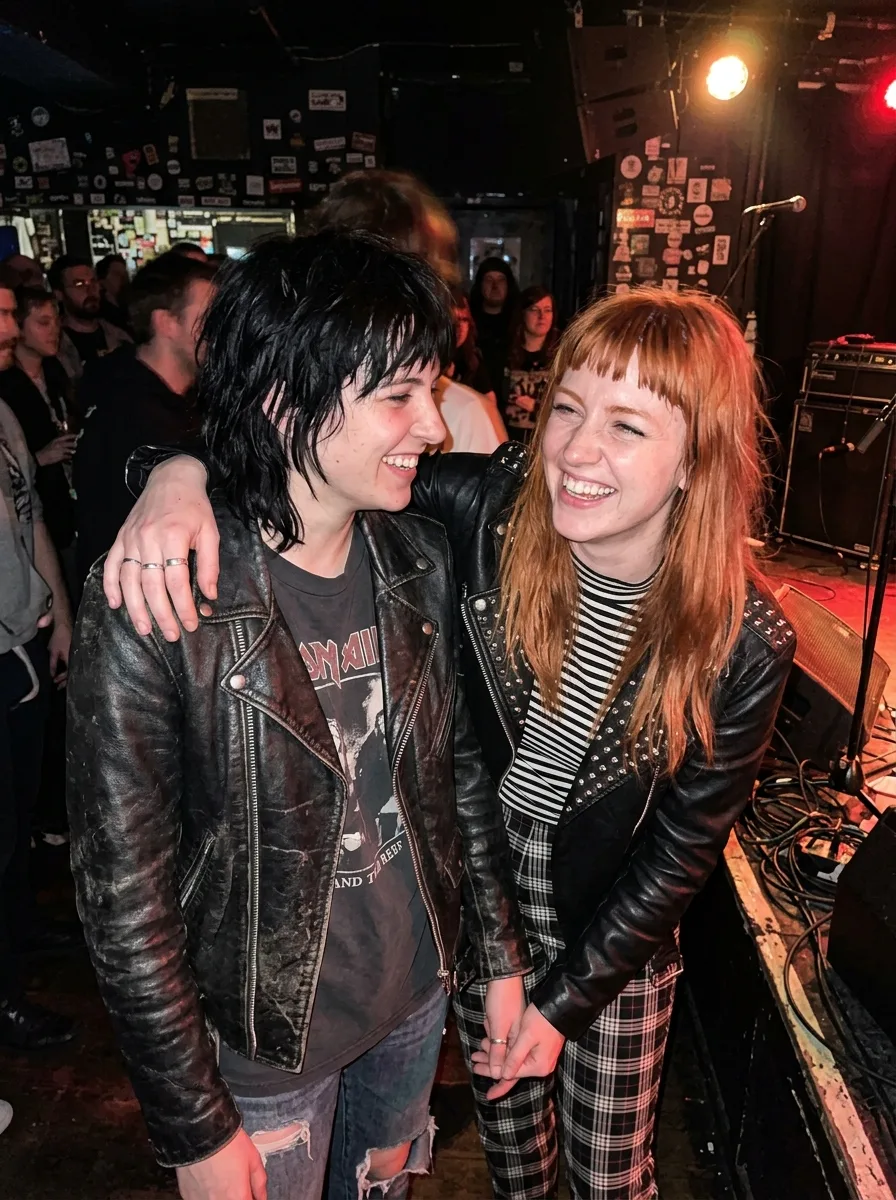 Punk Couple Concert Candid Photo