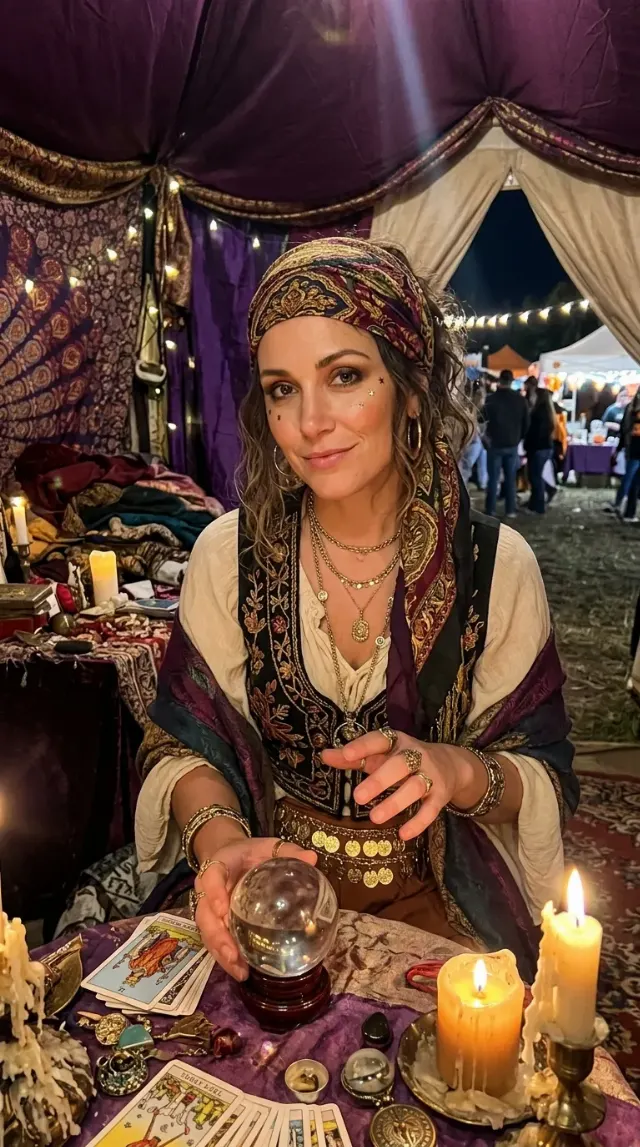 Purple Candlelit Fortune Teller Costume Photo