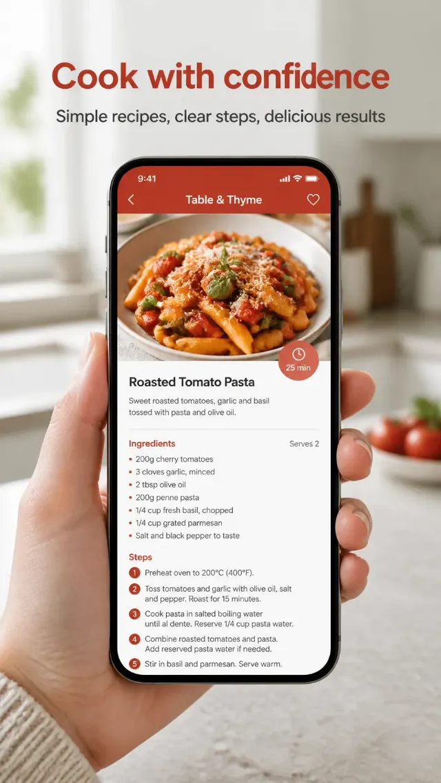 Recipe App Kitchen Store Screenshot