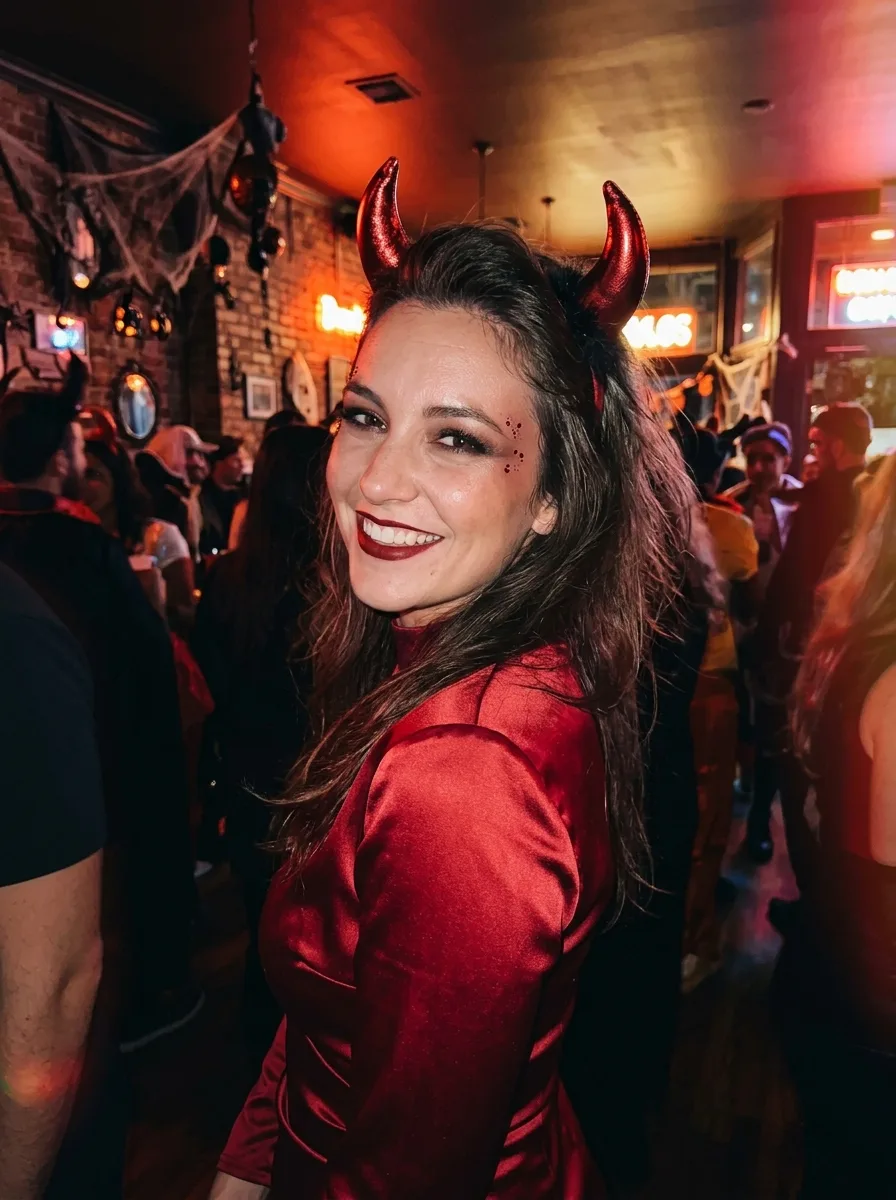 Red Devil Halloween Costume Portrait