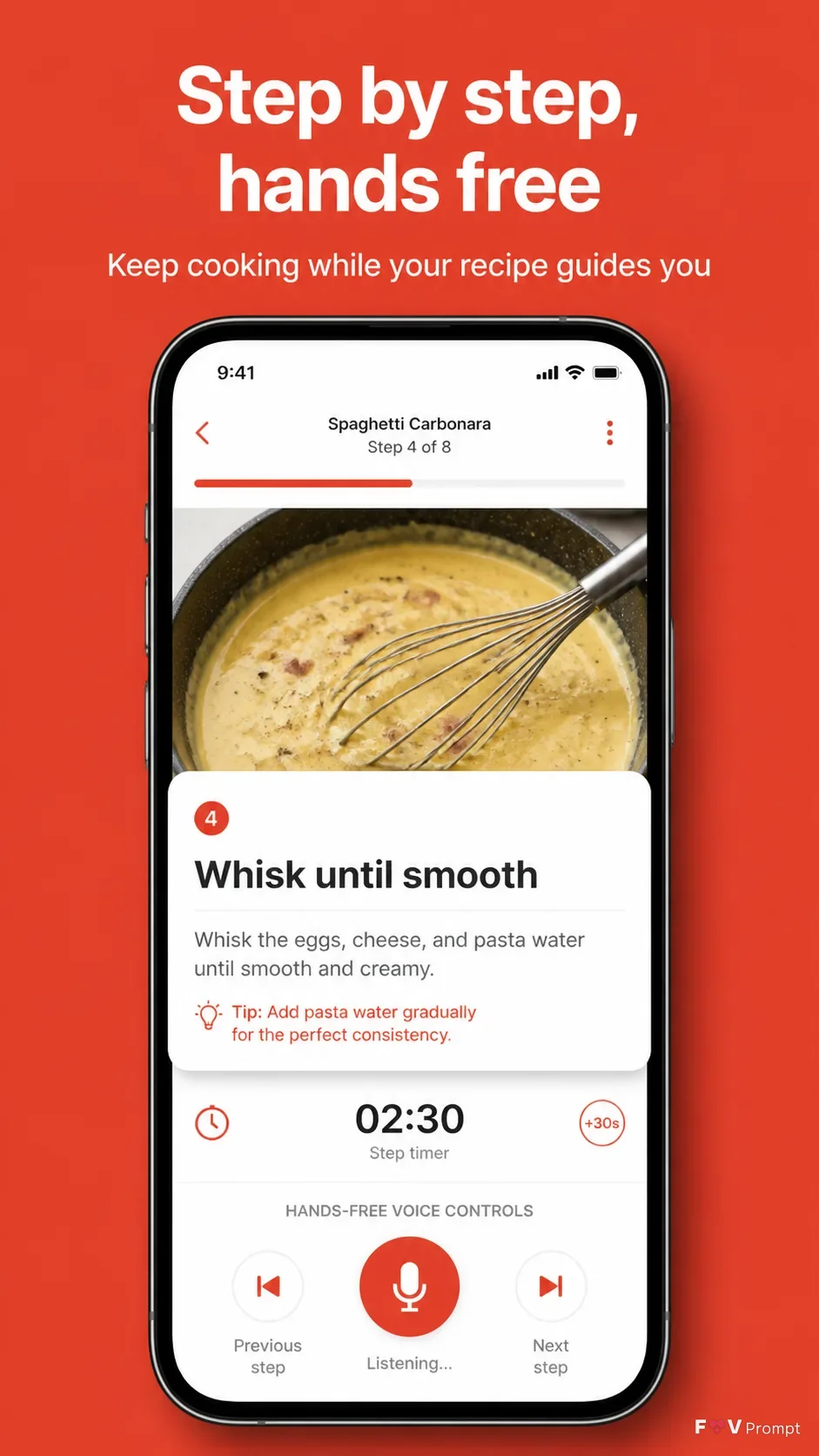 Red Recipe App Store Screenshot