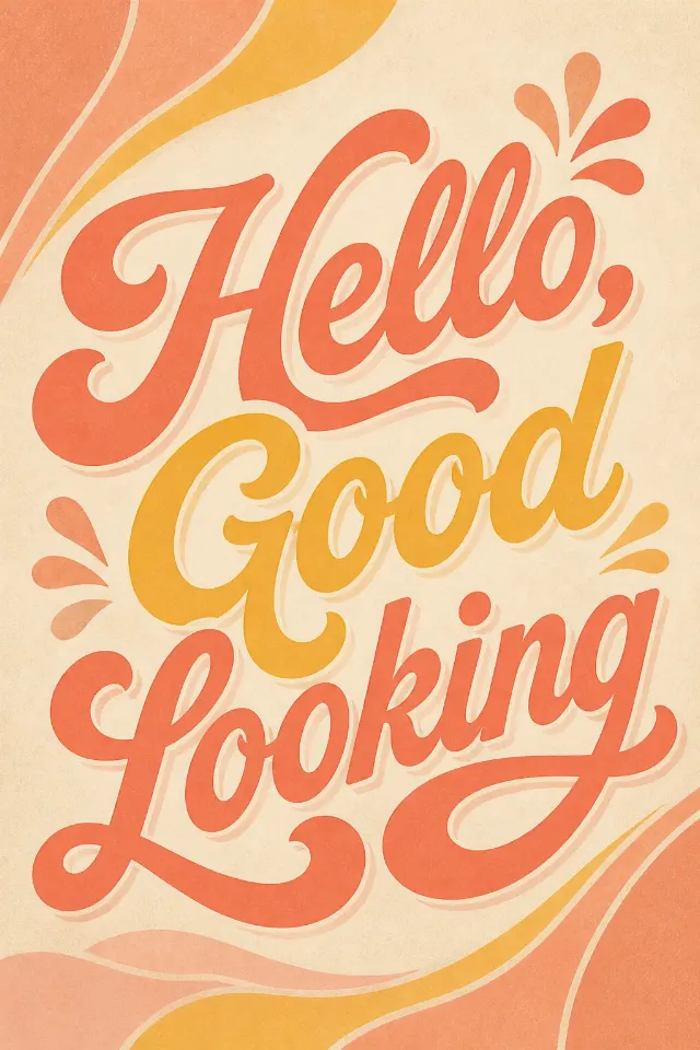 Retro Script Bathroom Quote Print