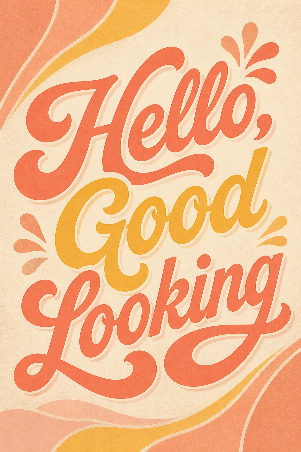 Retro Script Bathroom Quote Print