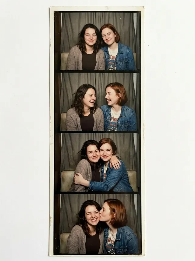 Romantic Four Frame Photo Booth Strip