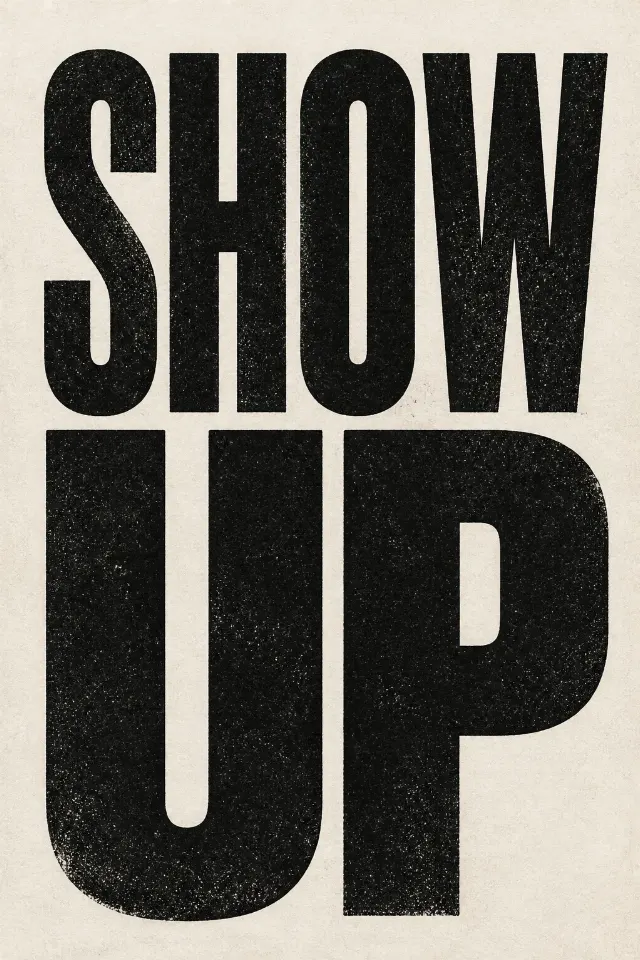 Show Up Gritty Gym Typography Wall Art