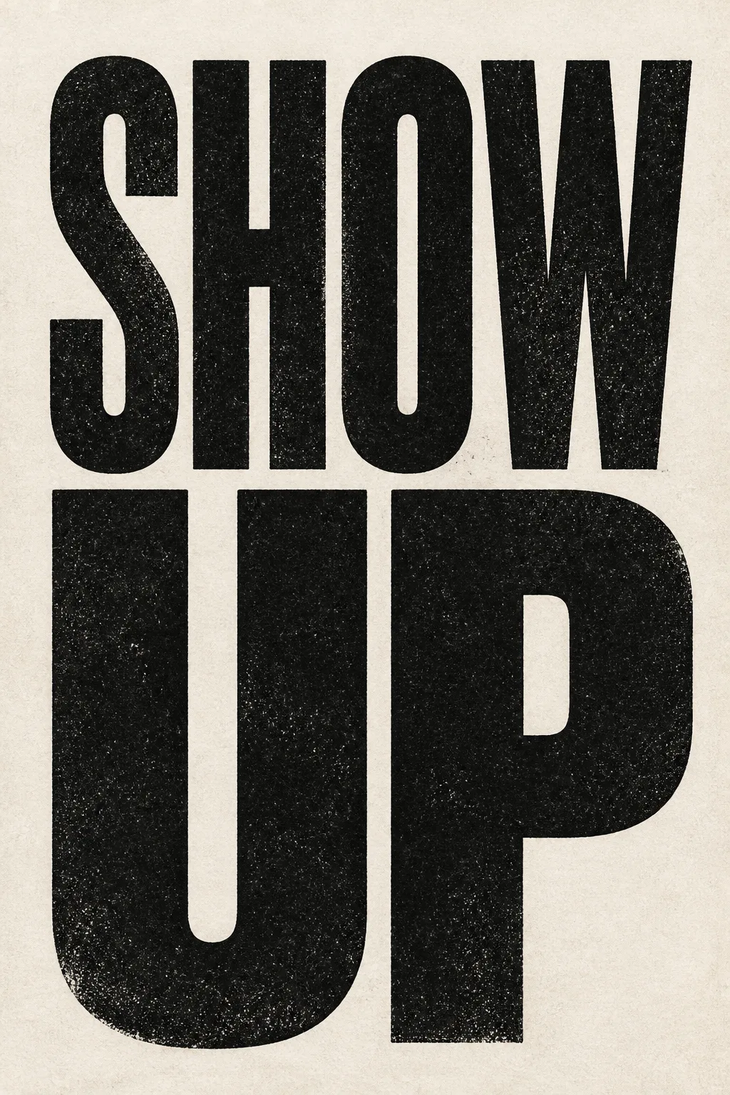 Show Up Gritty Gym Typography Wall Art