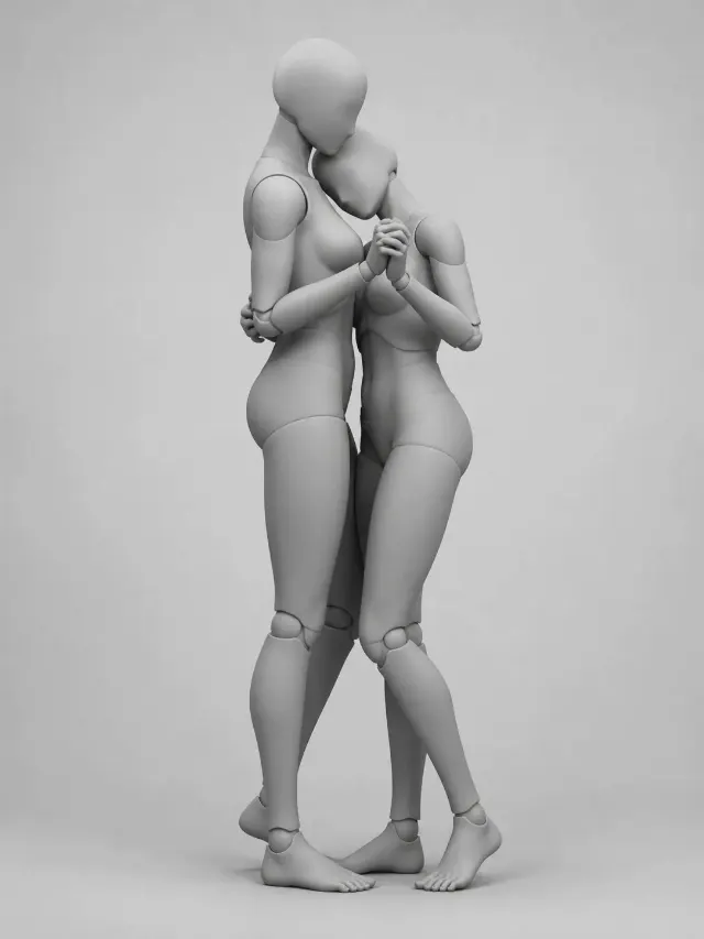 Side View Slow Dance Pose Reference