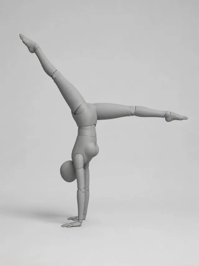 Side View Split Handstand Pose Reference