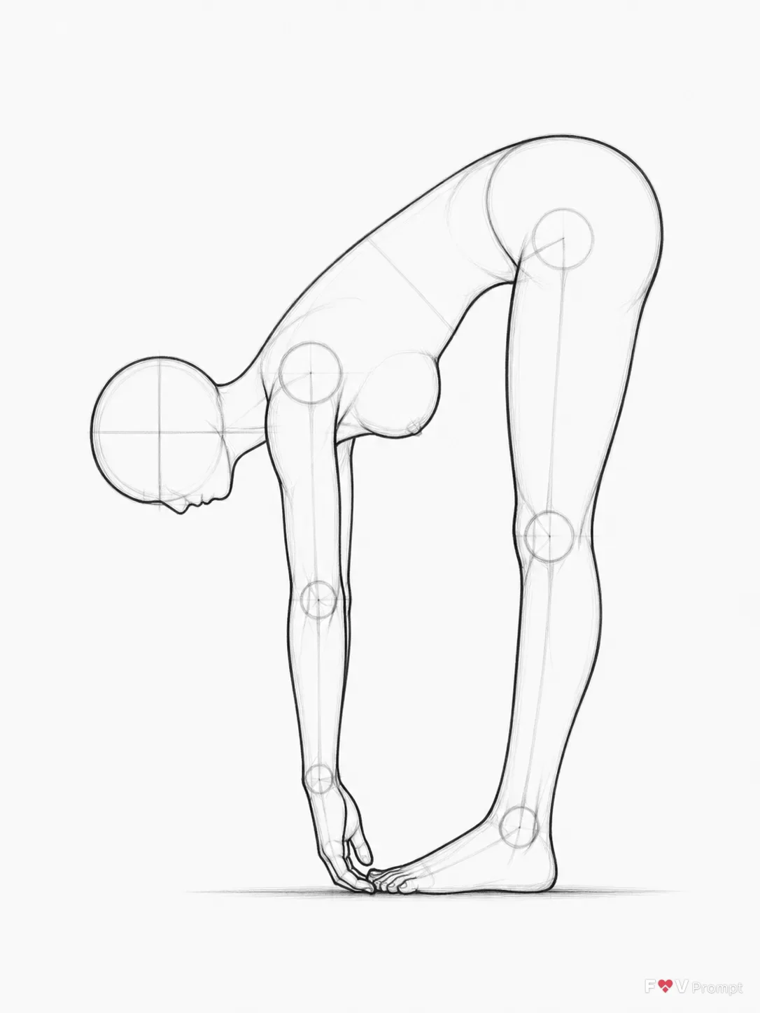 Side View Toe Touch Pose Reference