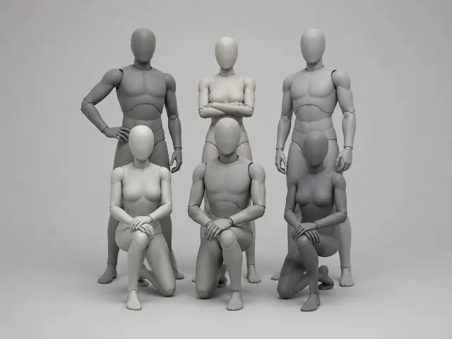 Six-Figure Group Photo Pose Reference