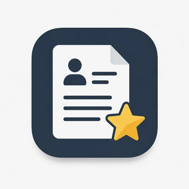 Slate Resume Builder App Icon Design