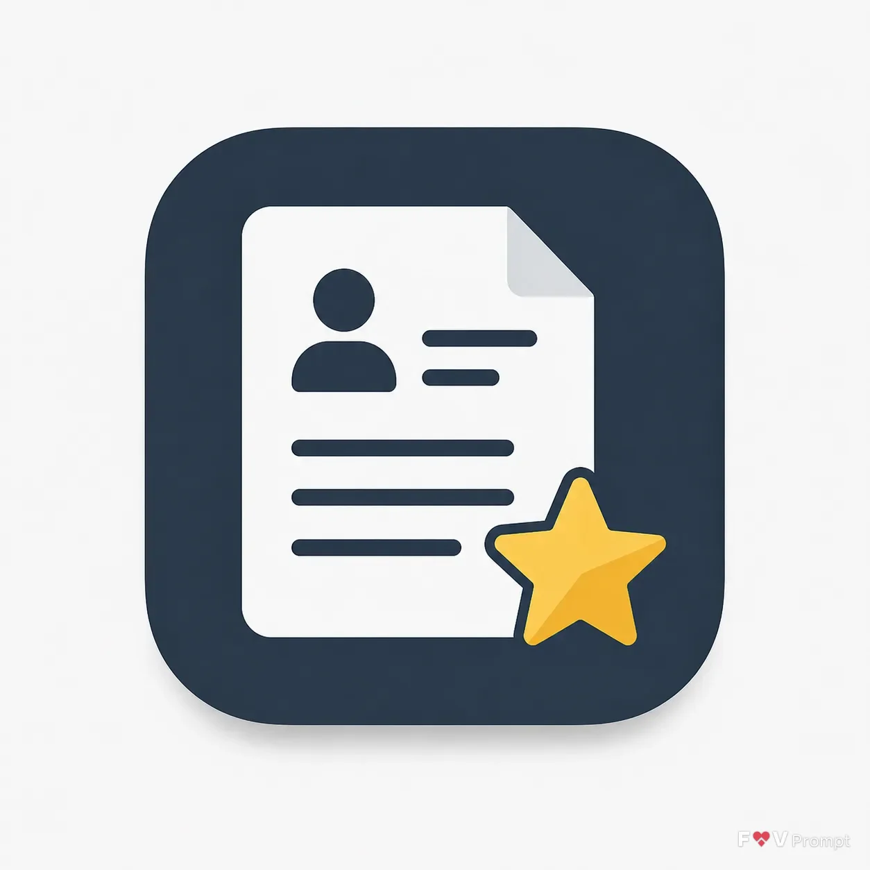 Slate Resume Builder App Icon Design