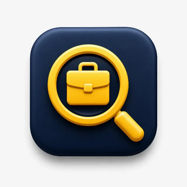 Soft 3D Job Search App Icon