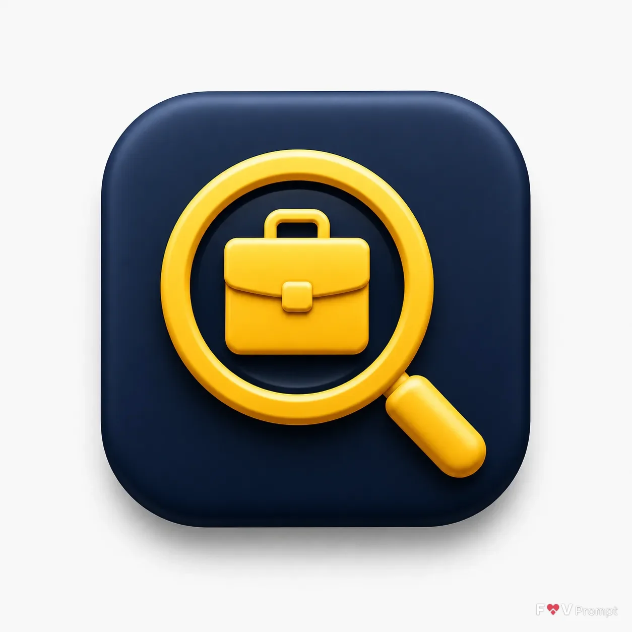 Soft 3D Job Search App Icon
