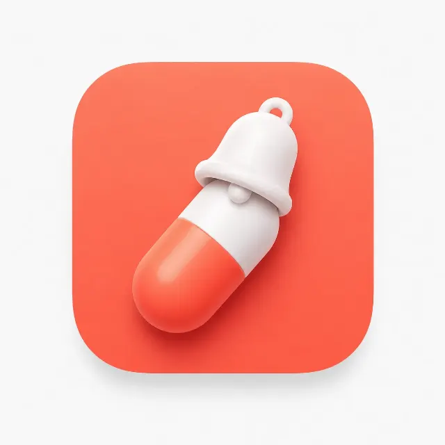 Soft 3D Medication Reminder App Icon