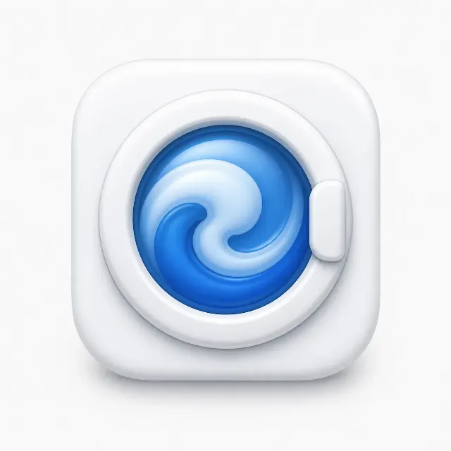 Soft 3D Washing Machine Laundry App Icon