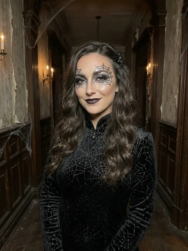 Spider Queen Halloween Costume Portrait