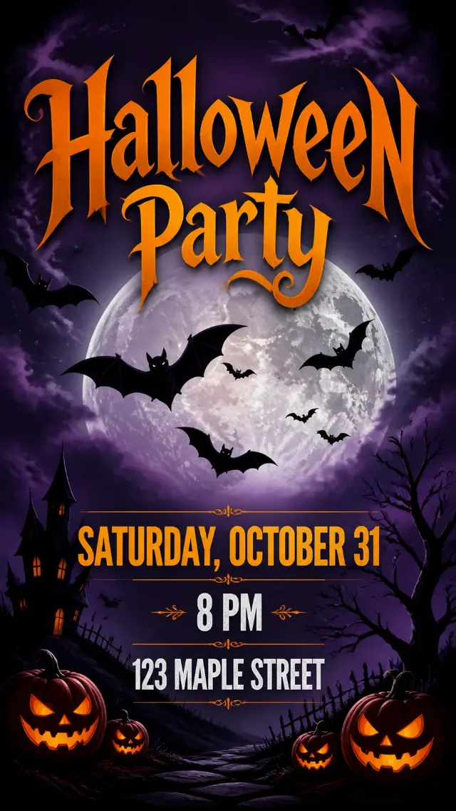 Spooky Moon Halloween Instagram Story Invitation