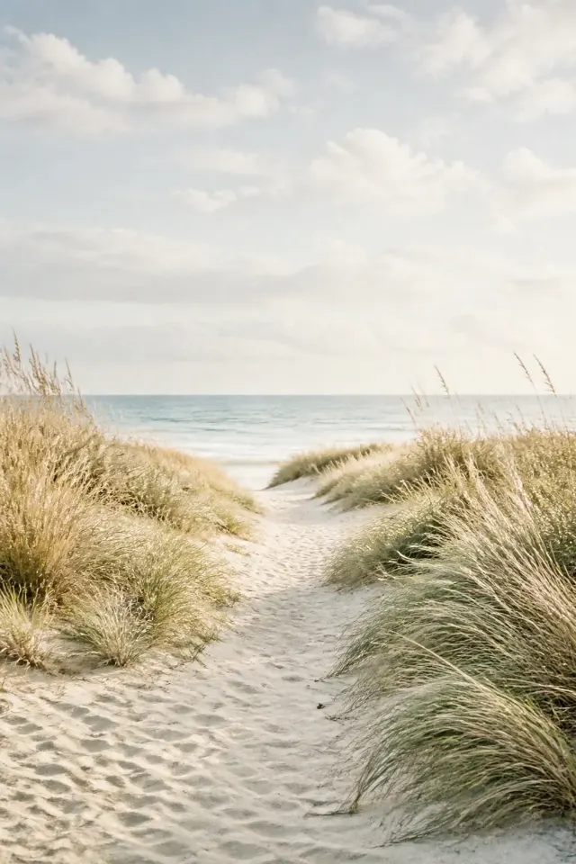 Sun Bleached Coastal Path Wall Print