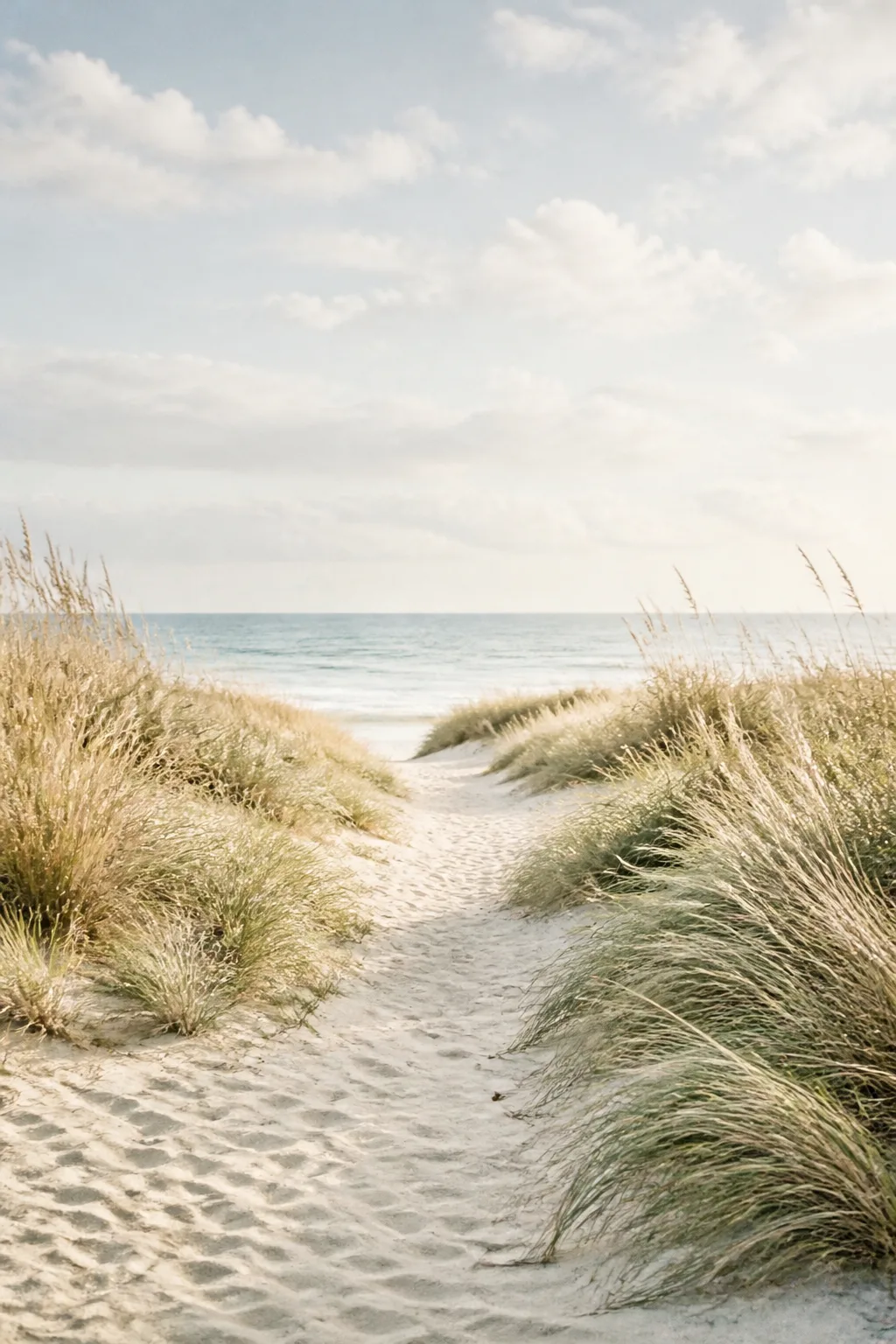 Sun Bleached Coastal Path Wall Print