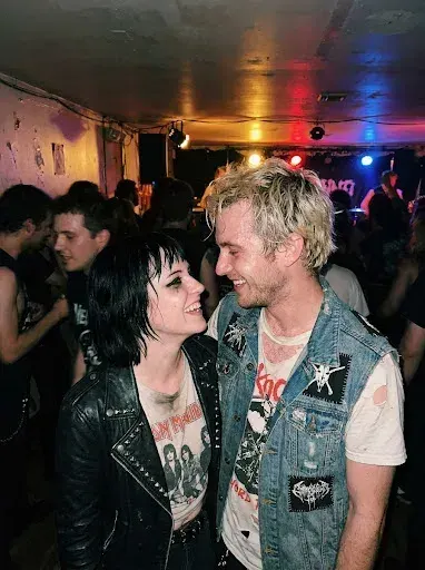 Sweaty Punk Couple Concert Photo