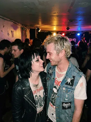 Sweaty Punk Couple Concert Photo