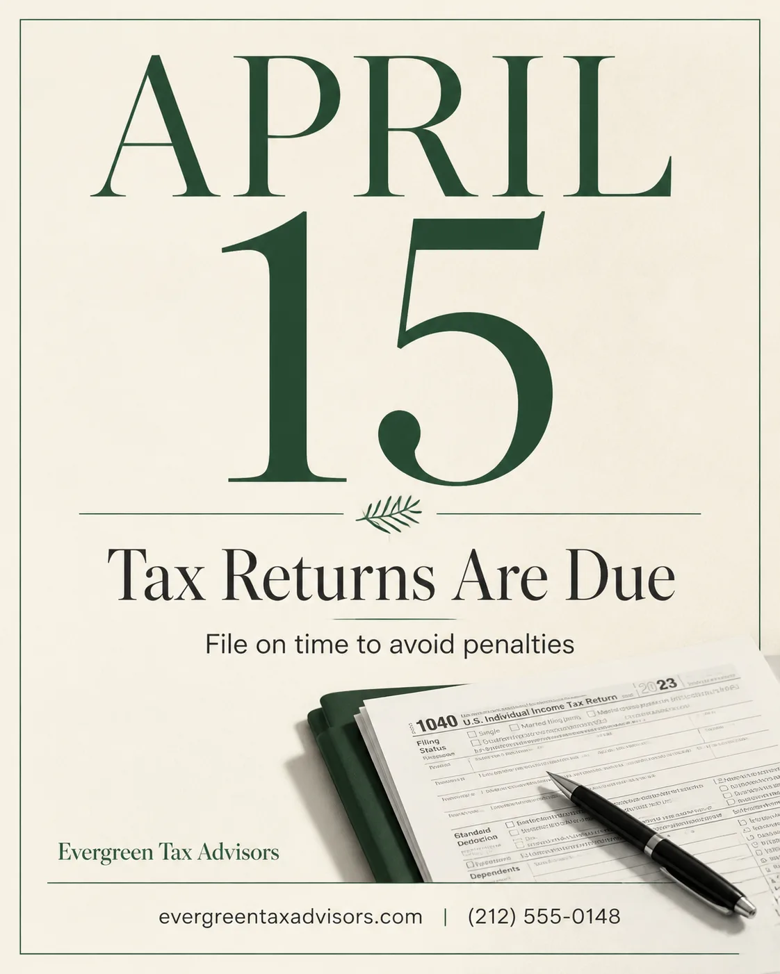 Tax Deadline Reminder Instagram Post