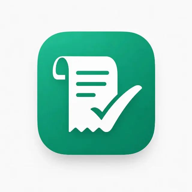 Tax Filing Receipt Checkmark App Icon