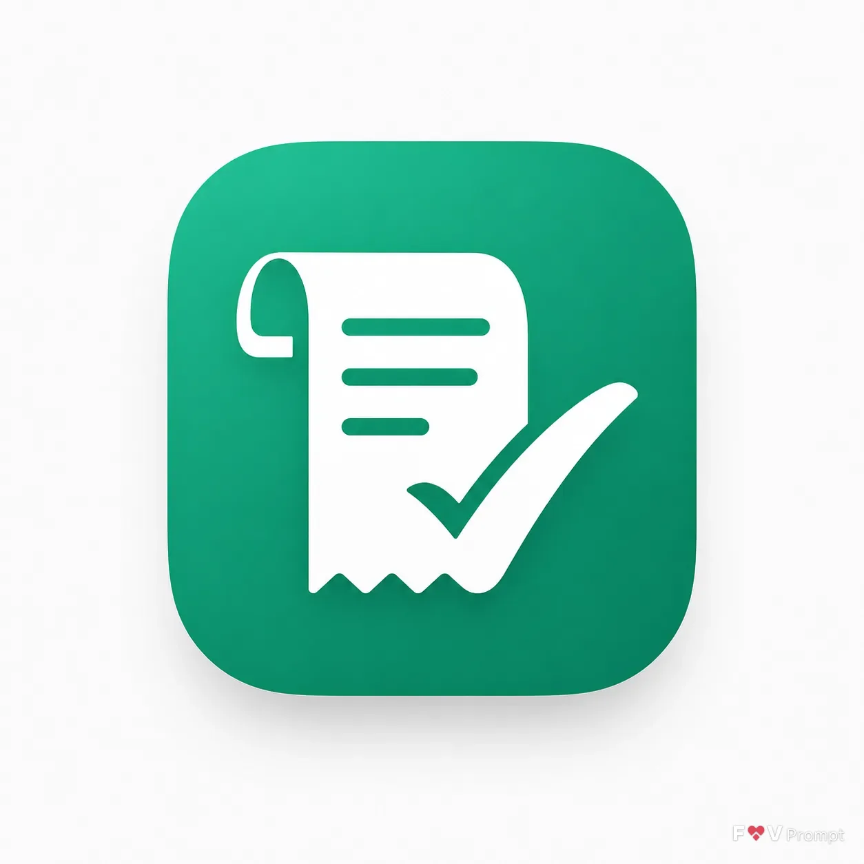 Tax Filing Receipt Checkmark App Icon
