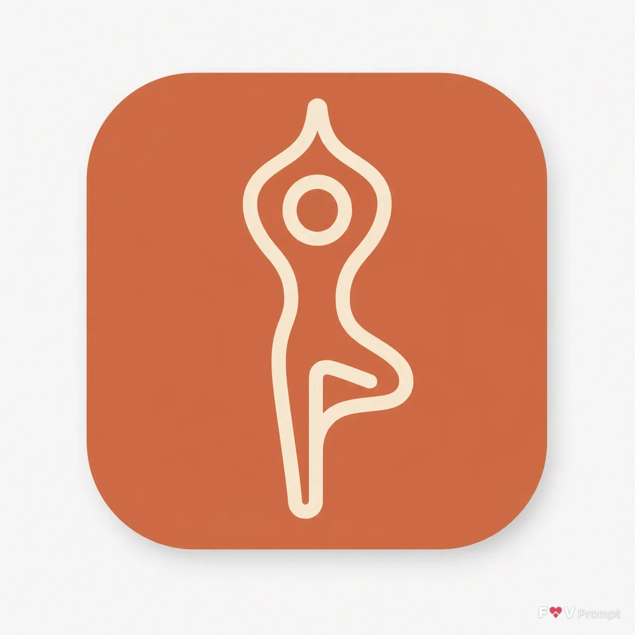 Terracotta Yoga Tree Pose App Icon