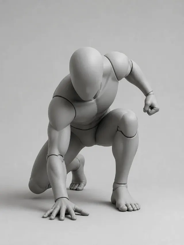 Three Point Superhero Landing Mannequin