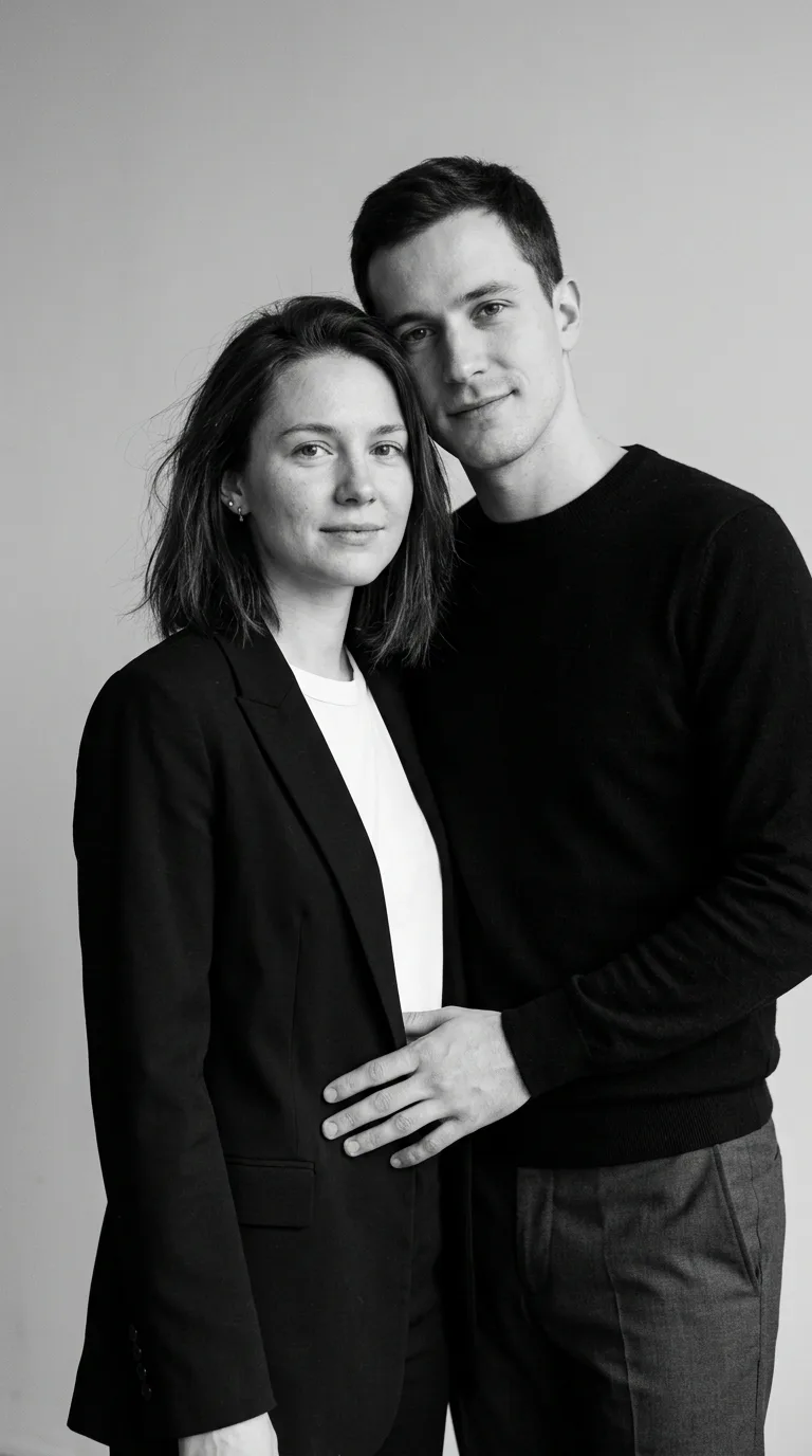 Timeless Black And White Couple Portrait