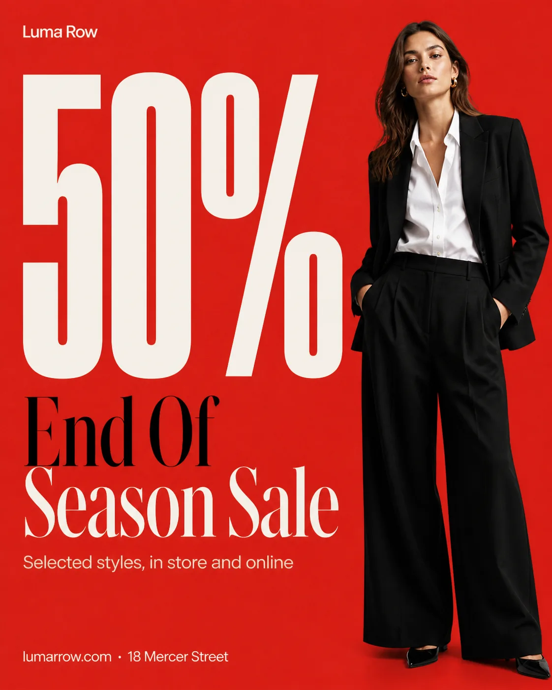 Tomato Red Fashion Sale Instagram Post