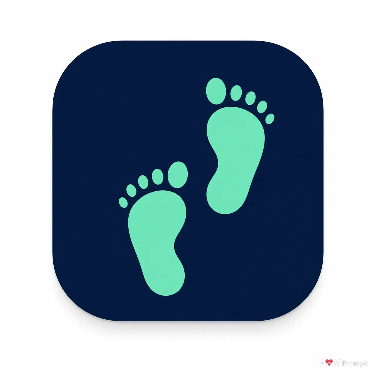 Upward Step Counter Flat App Icon