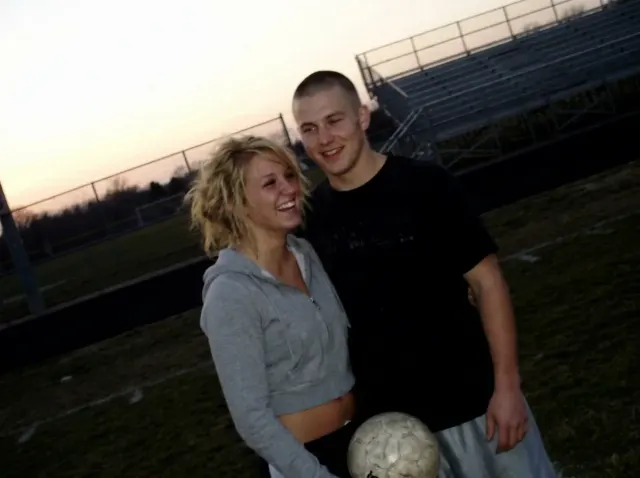 VGA Phone Couple Photo At Sunset