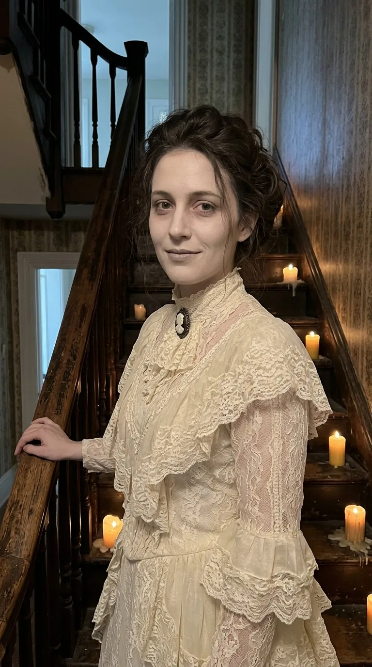 Victorian Ghost Halloween Costume Portrait