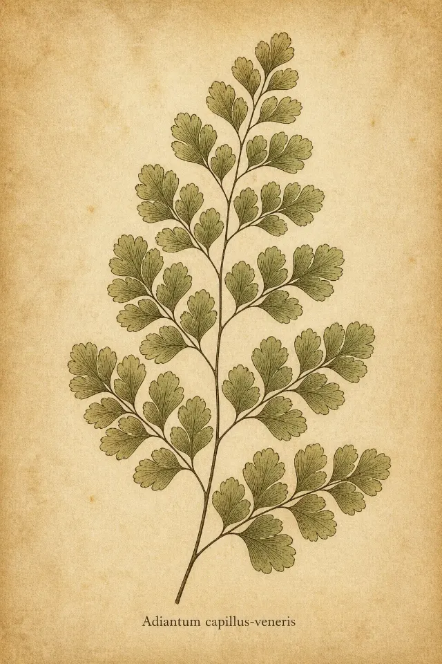 Vintage Fern Engraving Botanical Wall Art