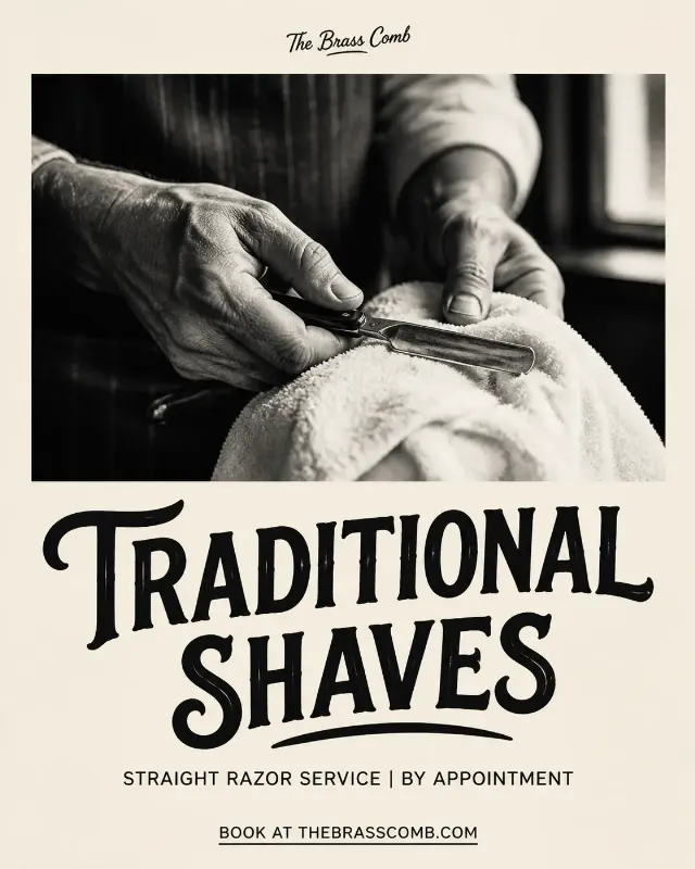 Vintage Straight Razor Barbershop Instagram Post