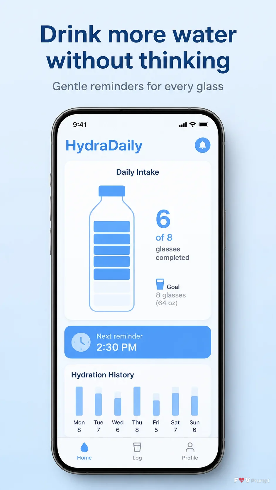 Water Reminder App Store Screenshot