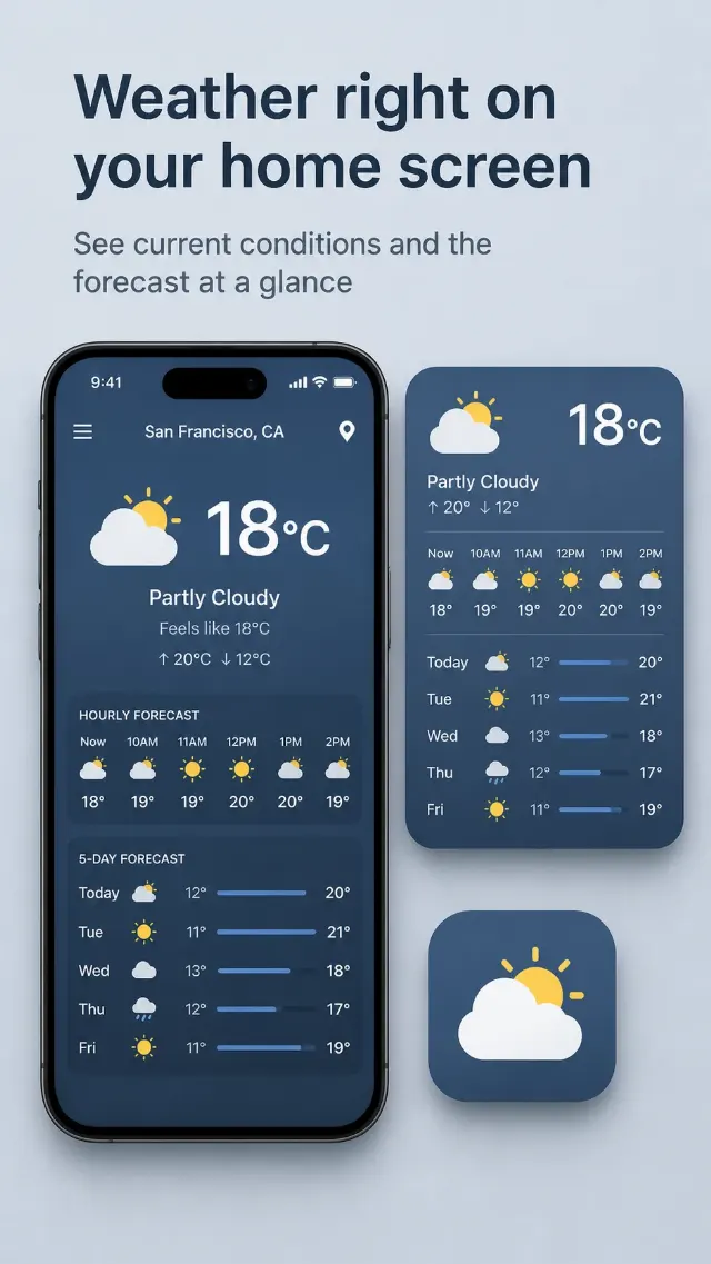 Weather App Home Widget Store Screenshot