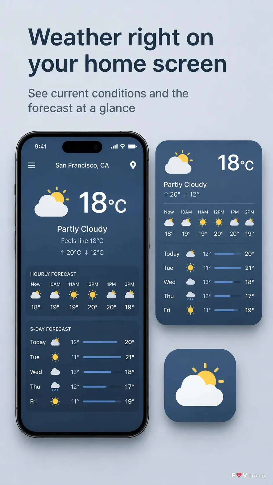 Weather App Home Widget Store Screenshot