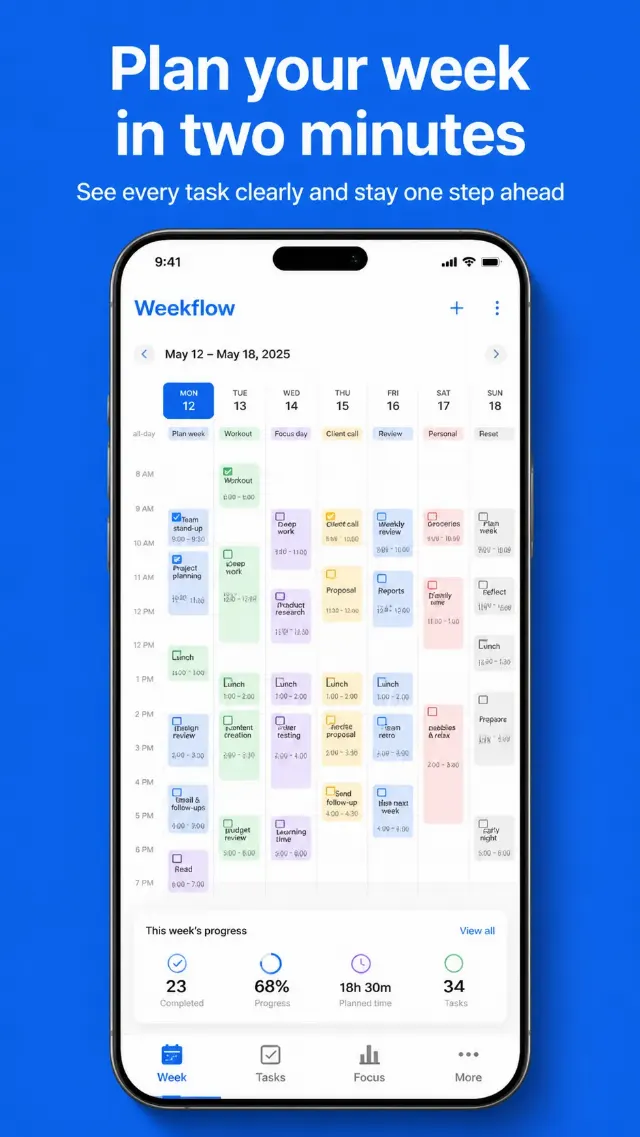 Weekly Planner App Store Screenshot