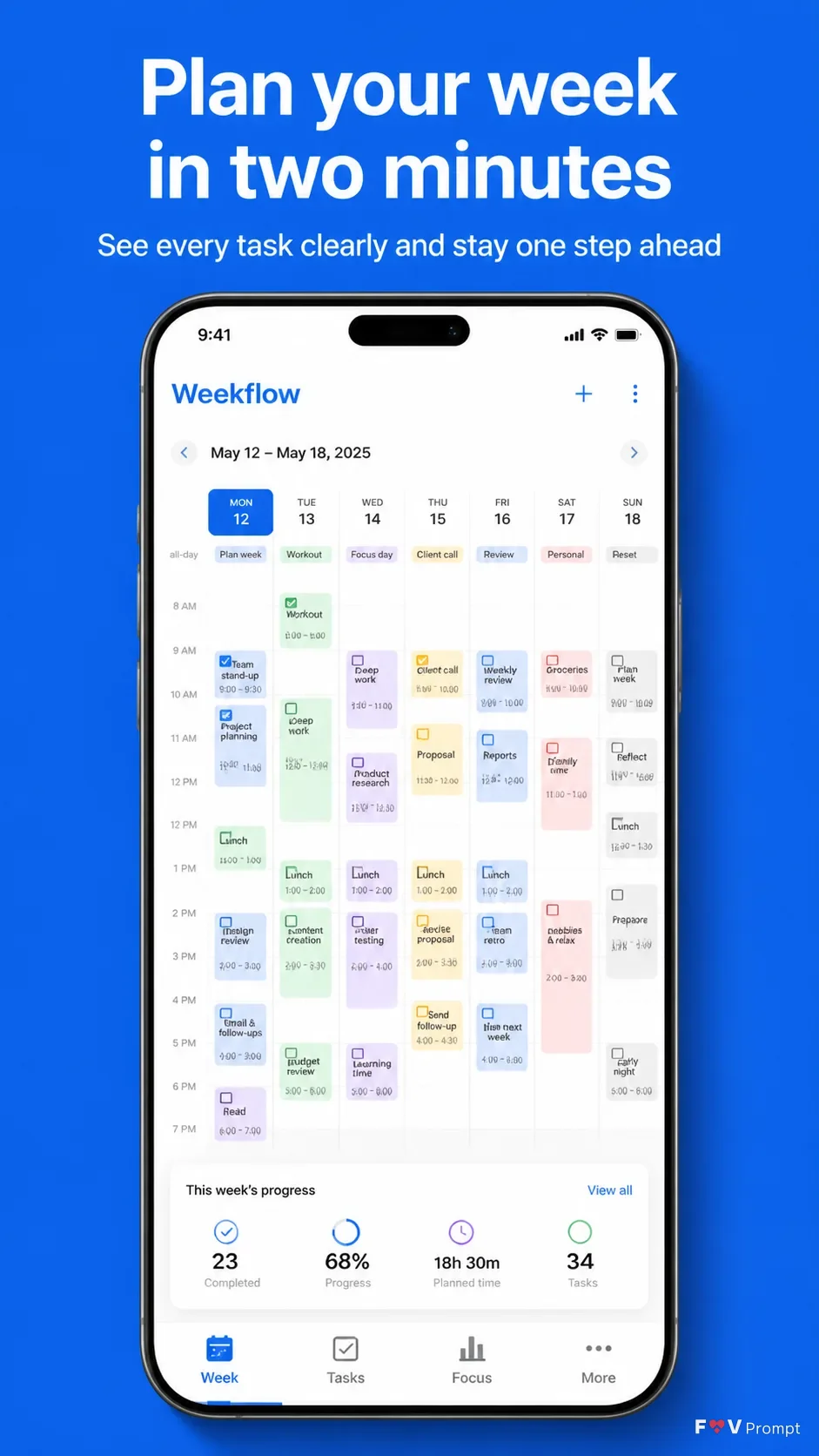 Weekly Planner App Store Screenshot